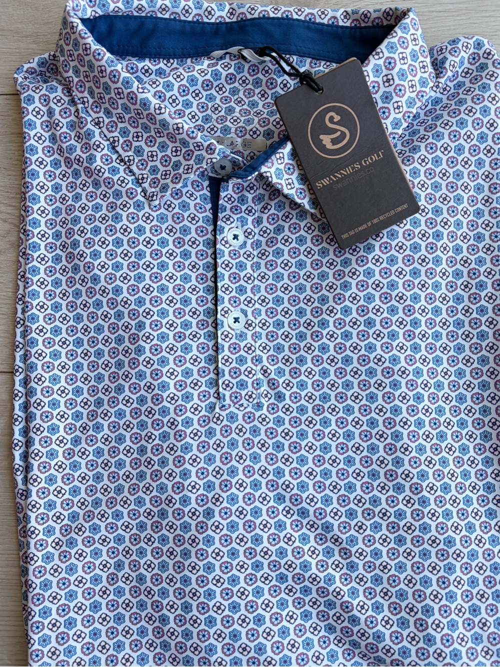 Swannies Golf Caleb Short Sleeve Polo Shirt Floral Size XXL